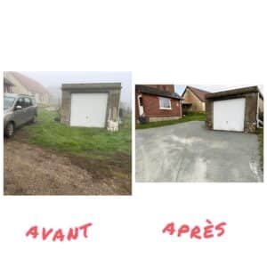 Aménagement parking et accès garage Lillebonne